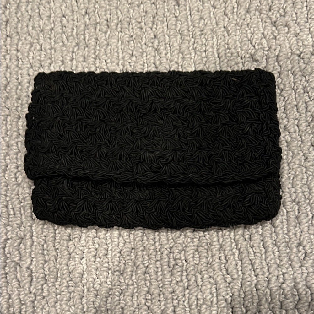 carrie forbes Black Textured Clutch